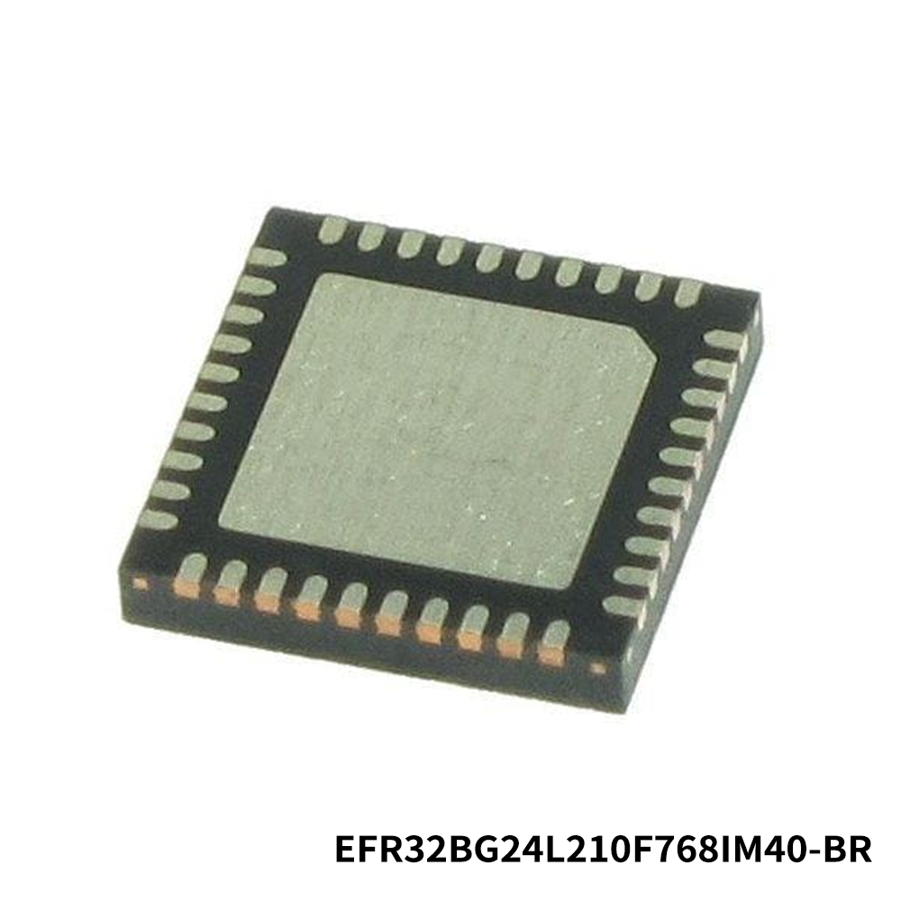 Silicon Labs EFR32BG24L210F768IM40-BR RF System on a Chip - SoC BG24L, 2.4 GHz, 768kB Flash, 96kB RAM, +10 dBm, +85C, QFN40