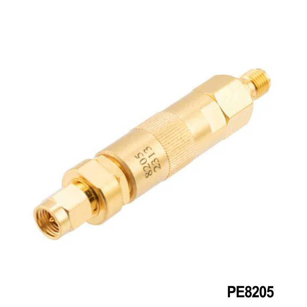  Pasternack PE8205 Phase Detectors / Shifters Adjustable Phase Trimmer, DC to 18 GHz, with an Adjustable Phase of 15 Deg. Per GHz and SMA Connectors, Brass Body