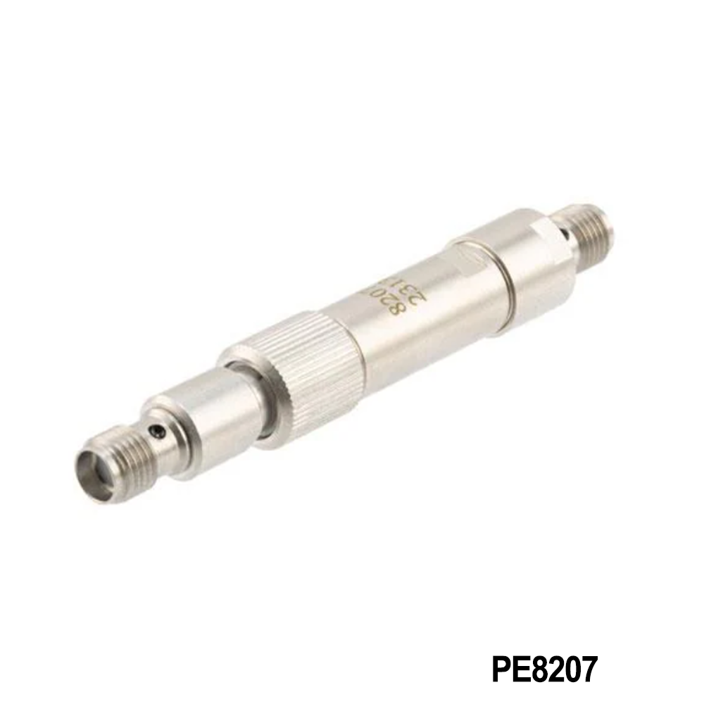Pasternack PE8207 Phase Detectors / Shifters Adjustable Phase Trimmer, DC to 10 GHz, with an Adjustable Phase of 19.16 Deg. Per GHz and SMA Connectors, Stainless Steel Body
