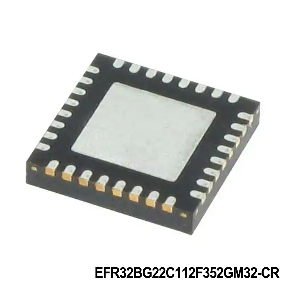 Silicon Labs EFR32BG22C112F352GM32-CR RF System on a Chip - SoC Blue Gecko, QFN32, 2.4G, 0dB, Bluetooth 5.2, 352kB, 32kB(RAM), 18 GPIO