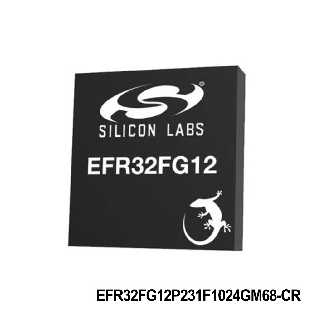 Silicon Labs EFR32FG12P231F1024GM68-CR RF System on a Chip - SoC Flex Gecko SoC QFN68 sub-GHz 20 dB proprietary 1024 kB 128 kB (RAM) 46GPIO SoC