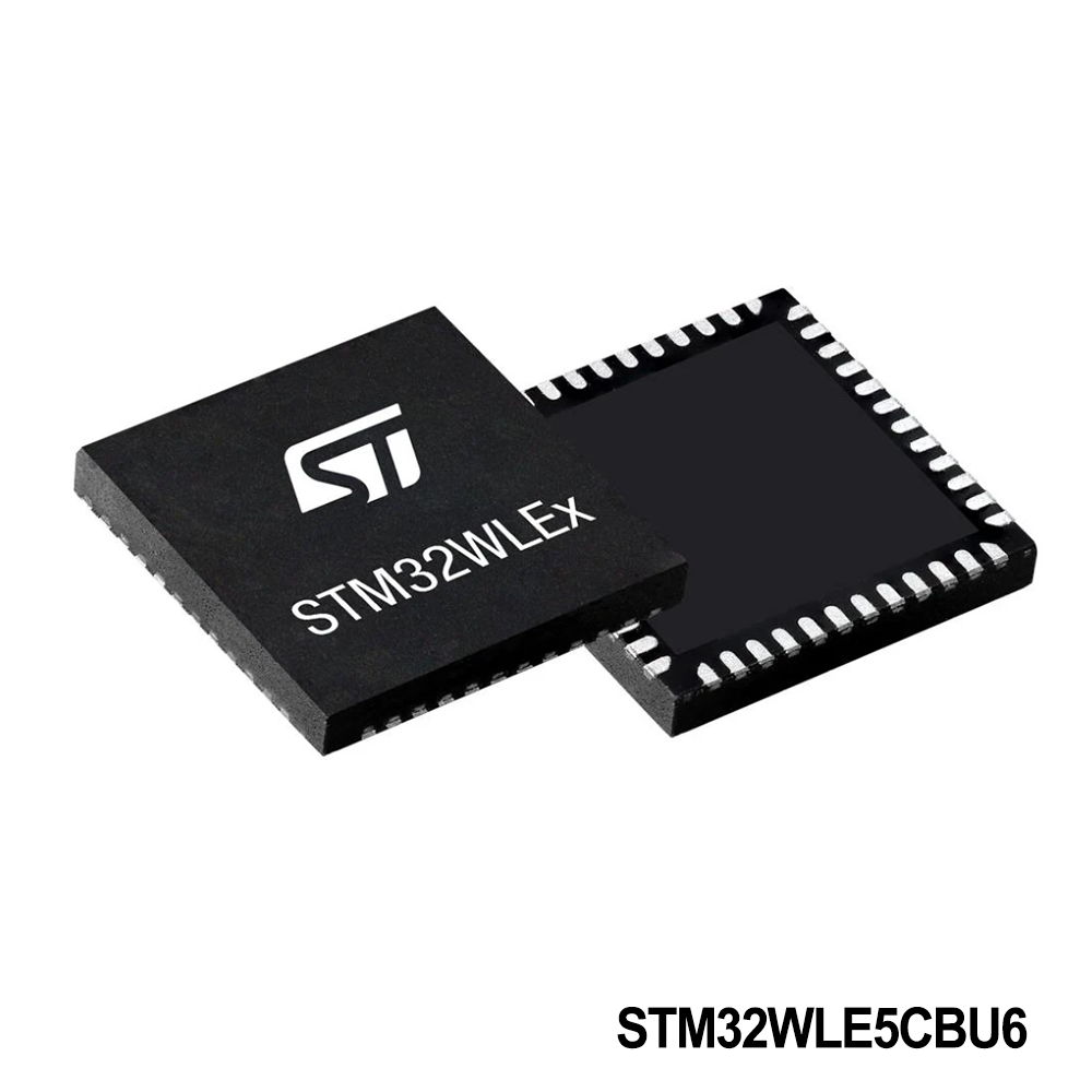 STMicroelectronics STM32WLE5CBU6 RF Microcontrollers - MCU Sub-GHz Wireless Microcontrollers. Arm Cortex-M4 a.48 MHz 128 Kbytes of Flash 48