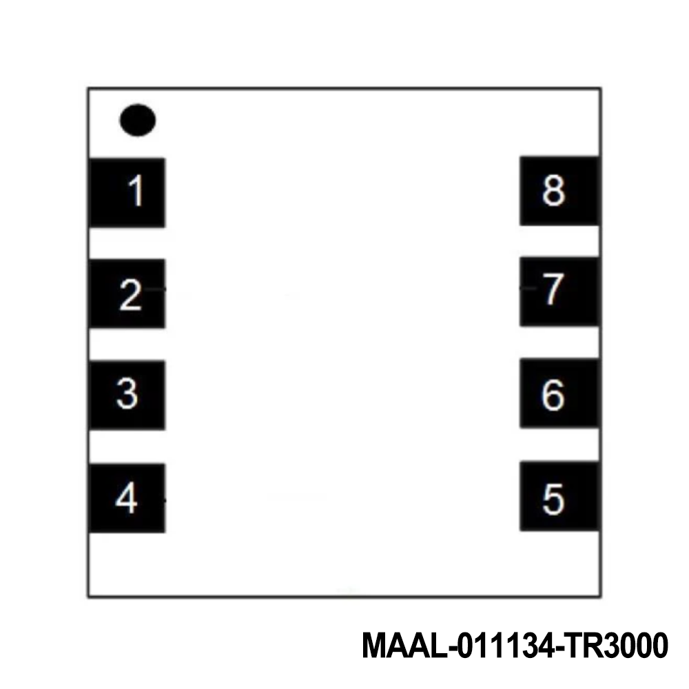 MACOM MAAL-011134-TR3000 RF Amplifier Low Noise Amplifier, 2mm PDFN-8LD