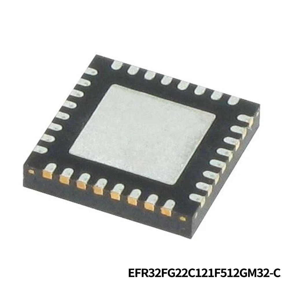 Silicon Labs EFR32FG22C121F512GM32-C RF System on a Chip - SoC Flex Gecko, QFN32, 2.4G, 6dB, Proprietary, 512kB, 32kB(RAM), 18 GPIO