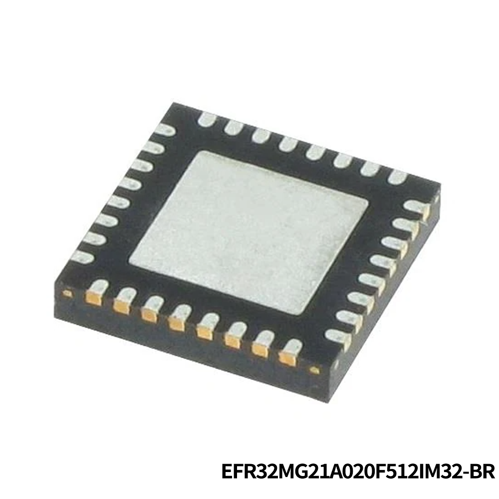 Silicon Labs EFR32MG21A020F512IM32-BR RF System on a Chip - SoC Mighty Gecko, QFN32, 2.4G, 20dB, mesh multiprotocol, 512kB, 64kB(RAM), 20 GPIO