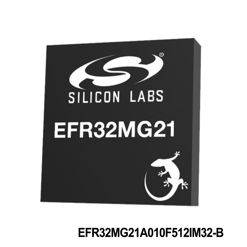 Silicon Labs EFR32MG21A010F512IM32-B RF System on a Chip - SoC Mighty Gecko, QFN32, 2.4G, 10dB, mesh multiprotocol, 512kB, 64kB(RAM), 20 GPIO