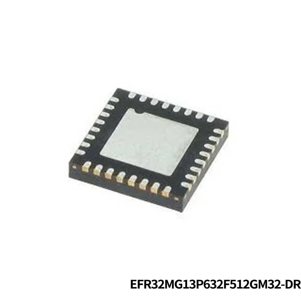 Silicon Labs EFR32MG13P632F512GM32-DR RF System on a Chip - SoC Mighty Gecko SoC QFN32 2.4 G 10 dB mesh multi-protocol 512 kB 64 kB (RAM) 16GPIO