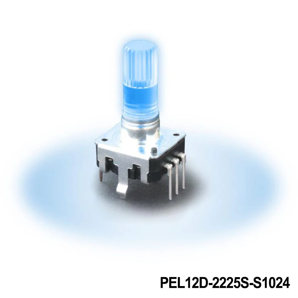 Bourns PEL12D-2225S-S1024 Encoders 2pin Blue/Orange Knurled w/switch