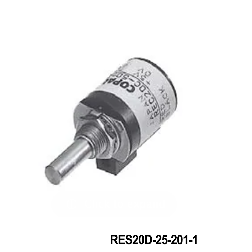 Nidec Components RES20D-25-201-1 Encoders 25 P/R resolution, manual optical, square wave, 20mm square, wire leads, smooth actuation