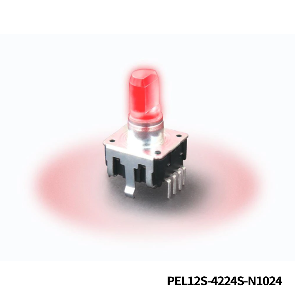 Bourns PEL12S-4224S-N1024 Encoders Red LED Knurled 20mm 24detent