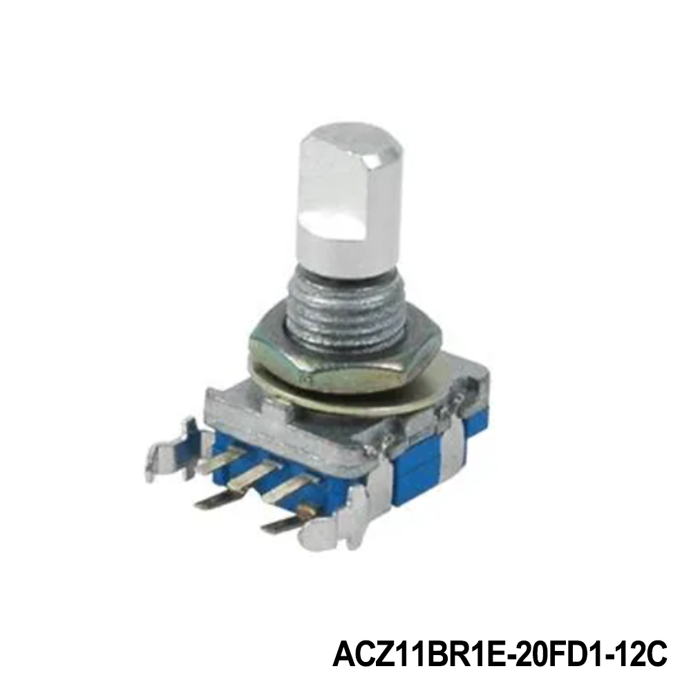 Same Sky ACZ11BR1E-20FD1-12C Encoders INCR ENC, S, MECH, 12 PPR 12 DET, 5 Vdc, A/B, 2-bit, SW, 5 mm tbush 20 x 6 mm F shaft, vertical