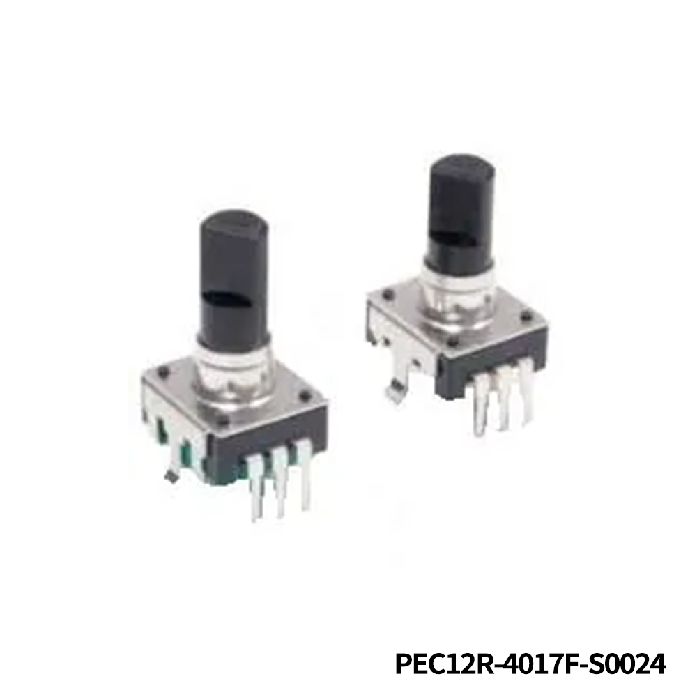Bourns PEC12R-4017F-S0024 Encoders HORZ NO DET 24PULSE 17.5mm SHAFT SPST SW