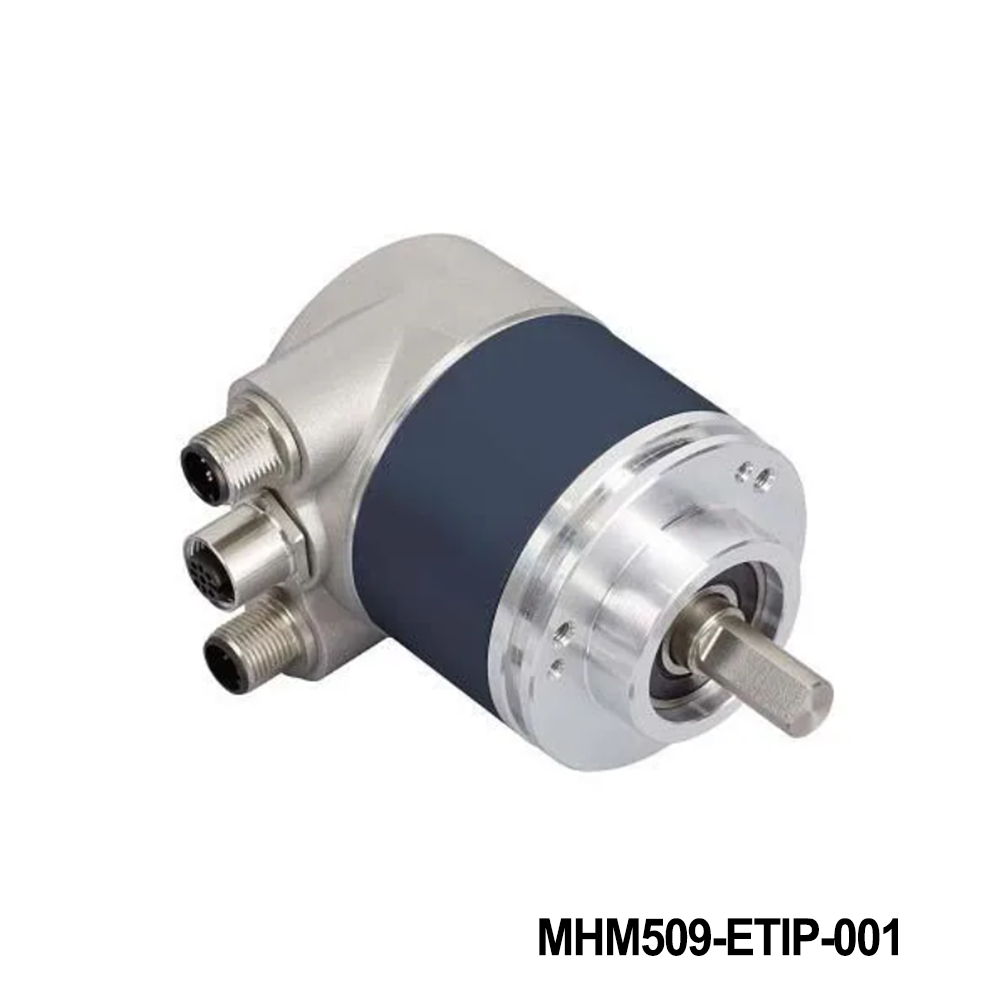 BEI Sensors MHM509-ETIP-001 Encoders Ethernet/IP, 9.52 mm Shaft, M12 Connector and square flange Mount, 12 Bits of turns X 13 Bits/turn