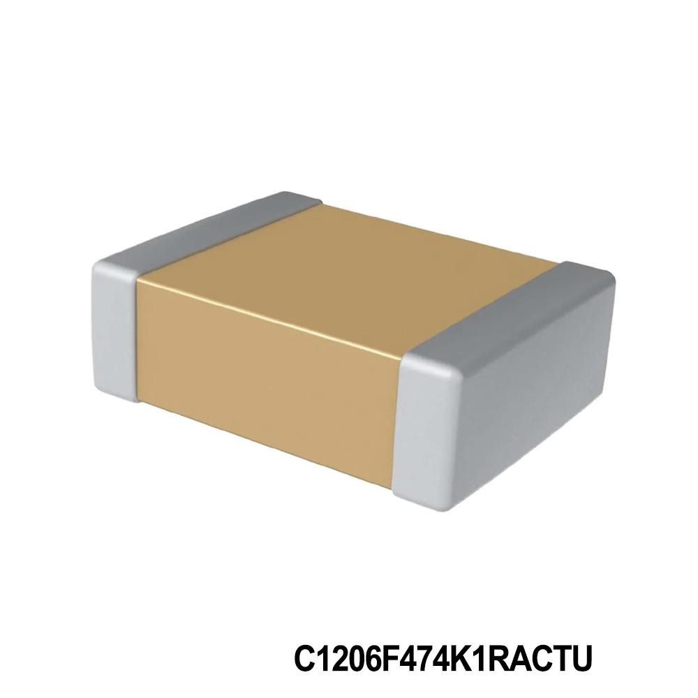 KEMET C1206F474K1RACTU Multilayer Ceramic Capacitors MLCC - SMD/SMT 100V 0.47uF X7R 1206 10%
