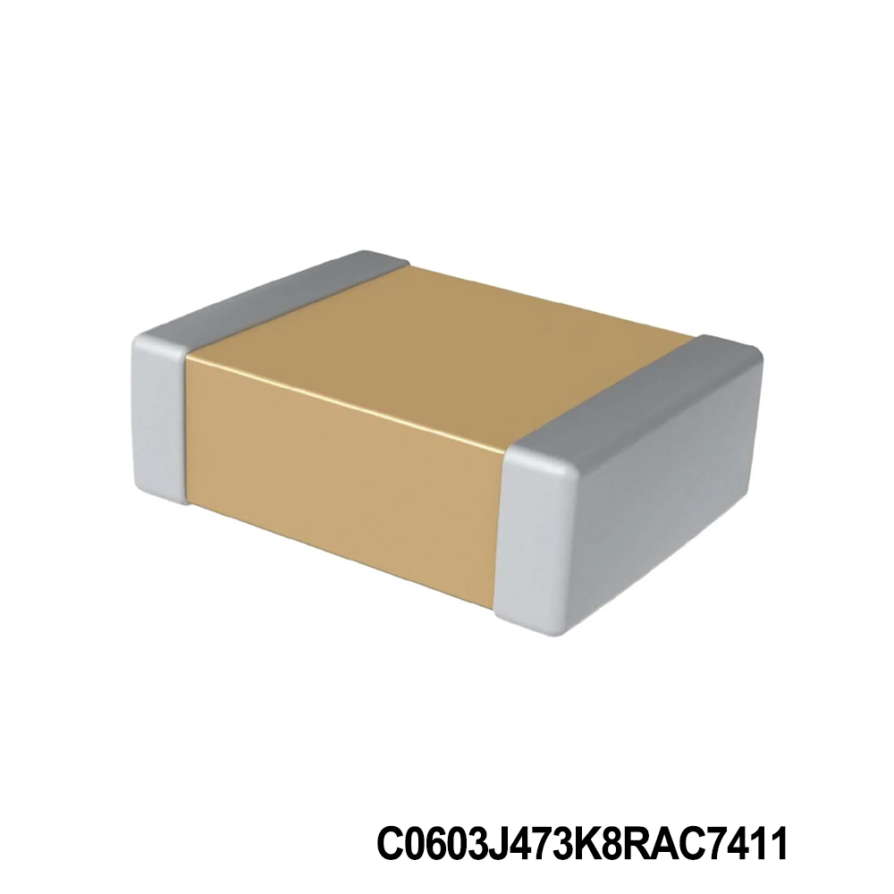 KEMET C0603J473K8RAC7411 Multilayer Ceramic Capacitors MLCC - SMD/SMT 10V 0.047uF X7R 0603 10%