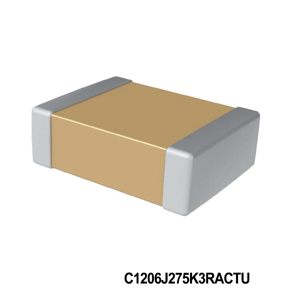 KEMET C1206J275K3RACTU Multilayer Ceramic Capacitors MLCC - SMD/SMT 25V 2.7uF X7R 1206 10%