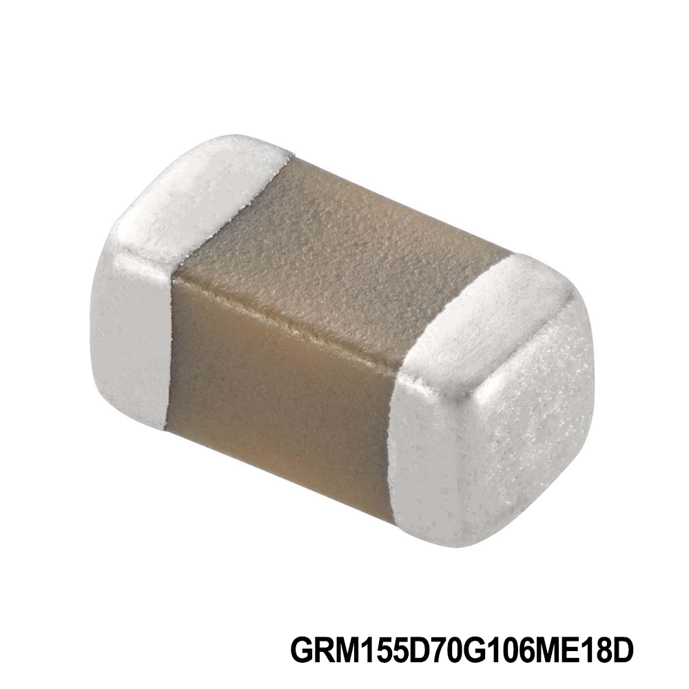 Murata Electronics GRM155D70G106ME18D Multilayer Ceramic Capacitors MLCC - SMD/SMT 0402 4VDC 10uF 20% X7T