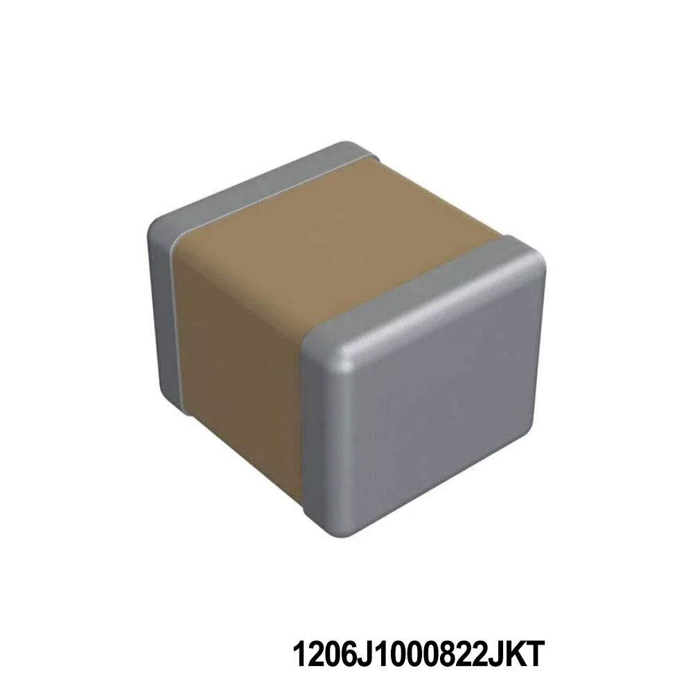 Knowles Syfer 1206J1000822JKT Multilayer Ceramic Capacitors MLCC - SMD/SMT 1206 100Vdc 8.2nF +/-5% C0G/NP0(1B) AEC-Q200