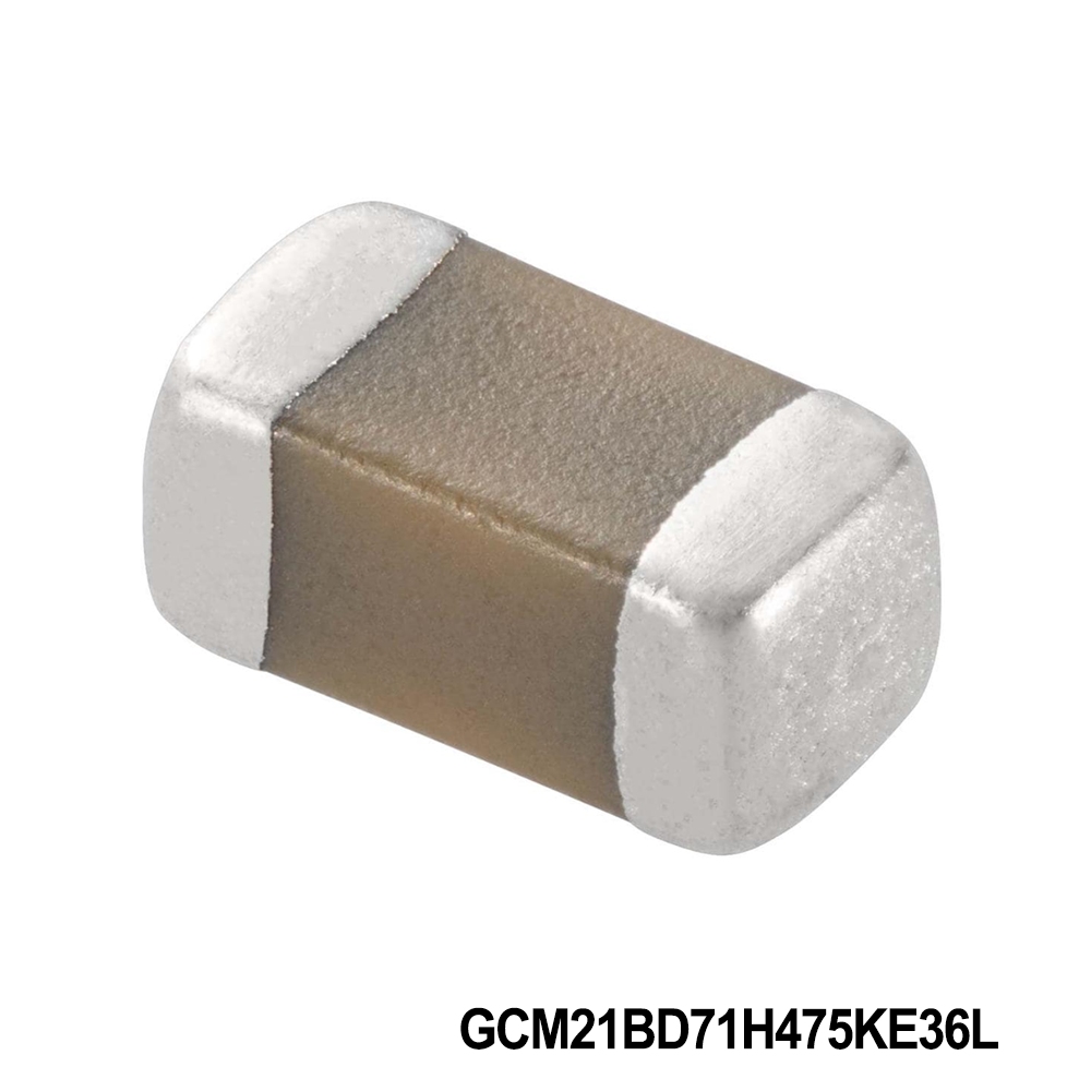 Murata Electronics GCM21BD71H475KE36L Multilayer Ceramic Capacitors MLCC - SMD/SMT 4.7UF 50V 10% 0805
