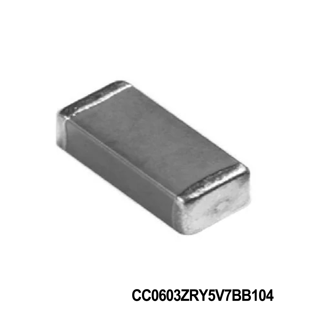 YAGEO CC0603ZRY5V7BB104 Multilayer Ceramic Capacitors MLCC - SMD/SMT 16 V 0.1uF Y5V 0603 -20/+80%