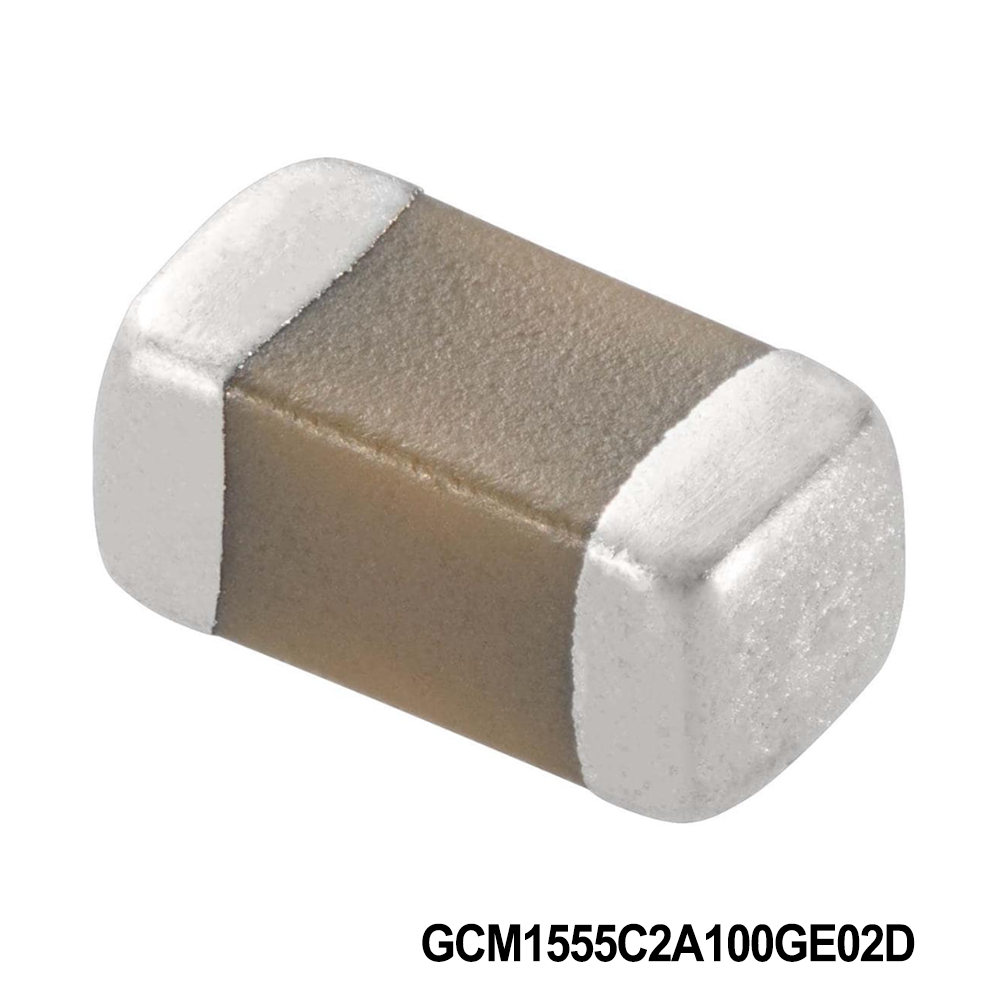 Murata Electronics GCM1555C2A100GE02D Multilayer Ceramic Capacitors MLCC - SMD/SMT 0402 100VDC 10pF 2% C0G AEC-Q200