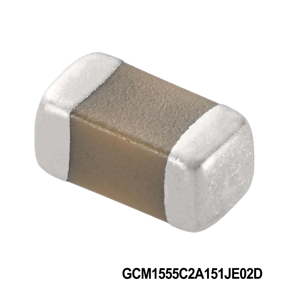 Murata Electronics GCM1555C2A151JE02D Multilayer Ceramic Capacitors MLCC - SMD/SMT 0402 100VDC 150pF 5% C0G AEC-Q200