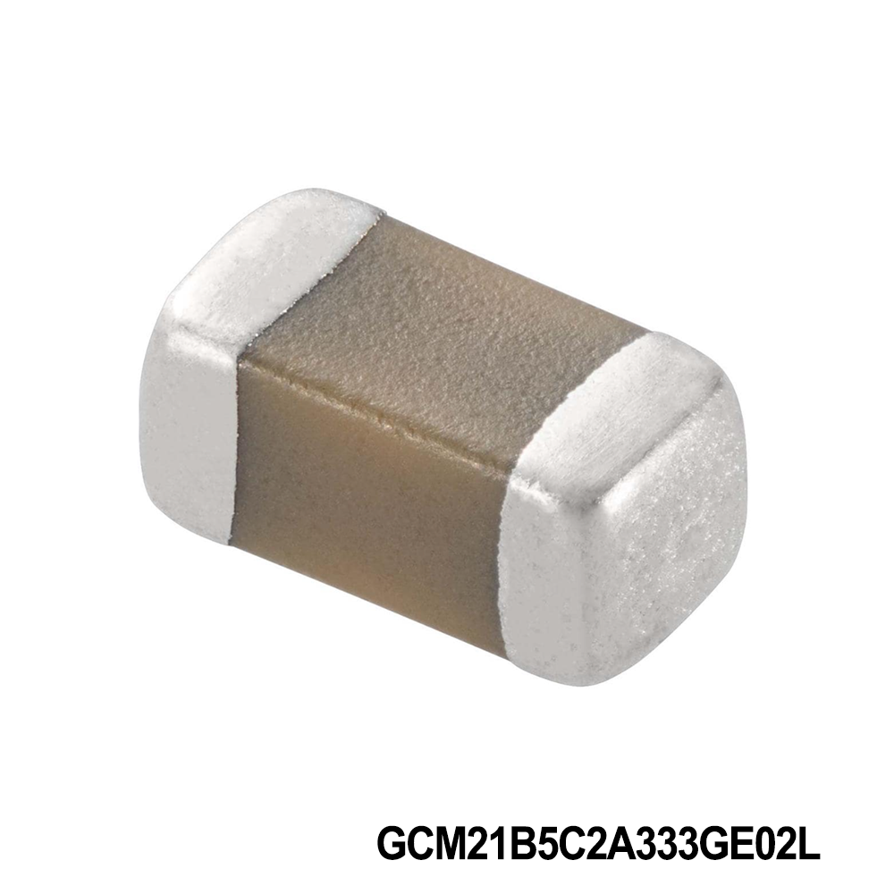 Murata Electronics GCM21B5C2A333GE02L Multilayer Ceramic Capacitors MLCC - SMD/SMT 0805 100VDC 0.033uF 2% C0G AEC-Q200