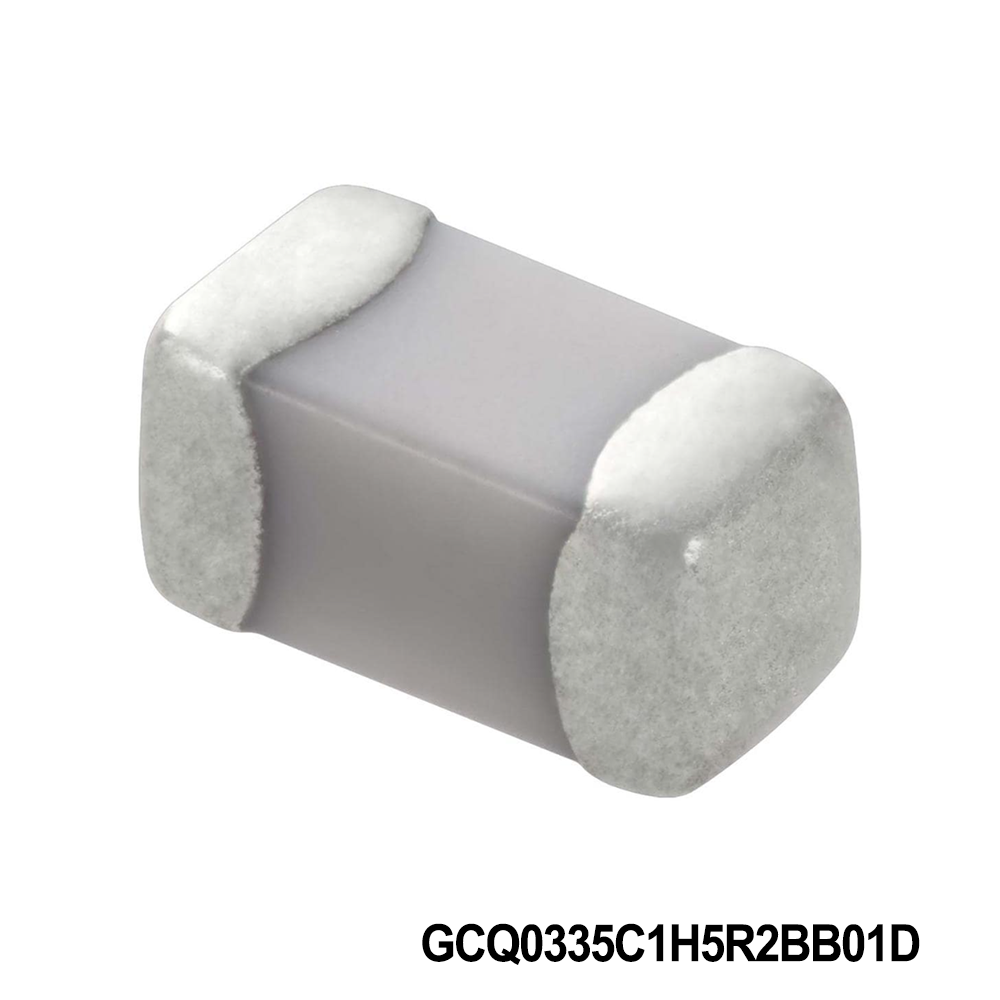 Murata Electronics GCQ0335C1H5R2BB01D Multilayer Ceramic Capacitors MLCC - SMD/SMT 0201 50VDC 5.2pF Tol 0.1pF C0G AEC-Q200