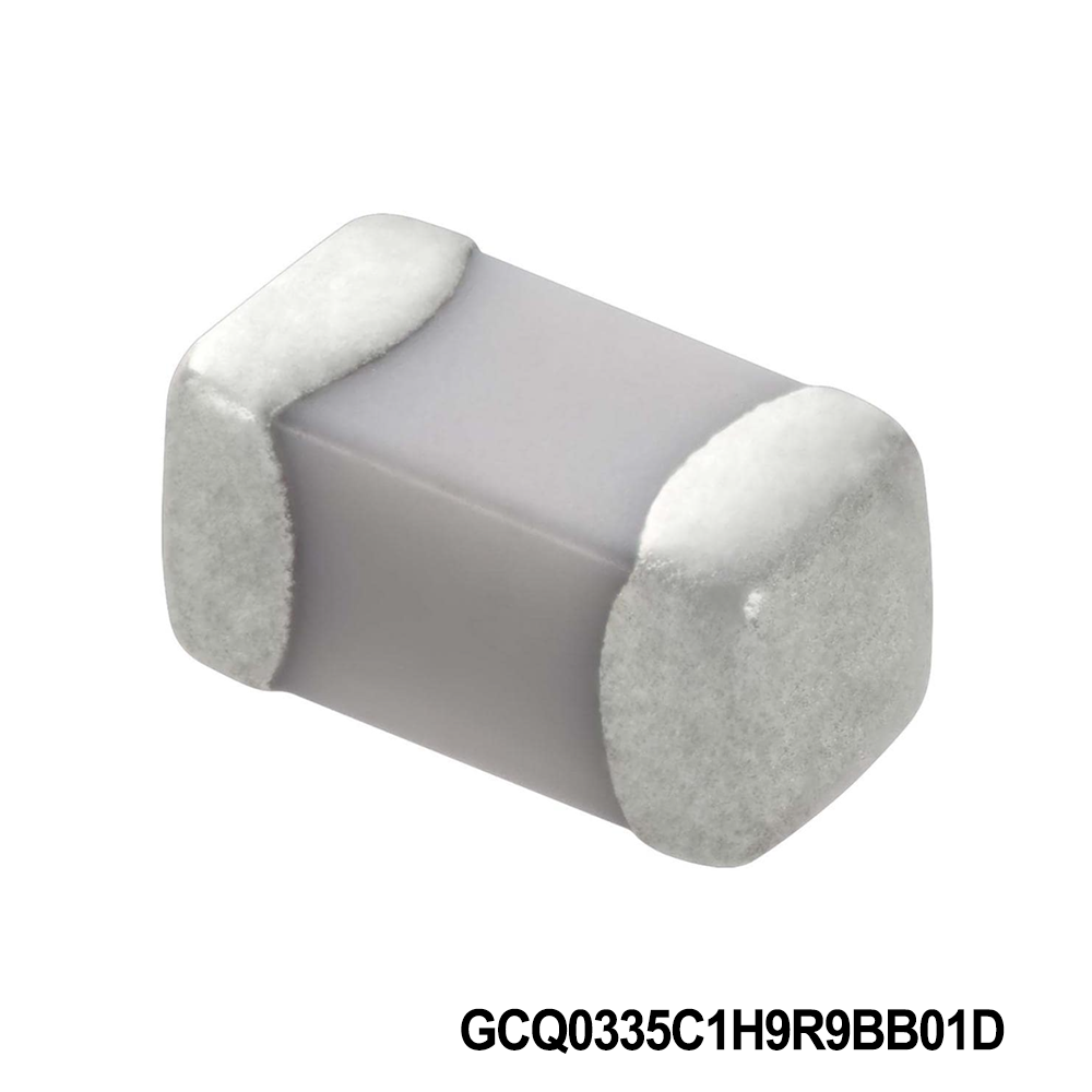 Murata Electronics GCQ0335C1H9R9BB01D Multilayer Ceramic Capacitors MLCC - SMD/SMT 0201 50VDC 9.9pF Tol 0.1pF C0G AEC-Q200