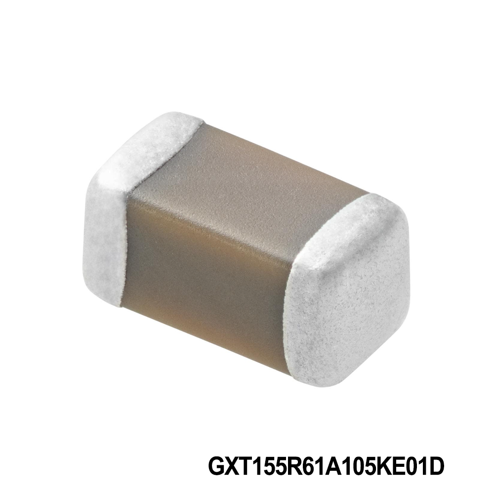 Murata Electronics GXT155R61A105KE01D Multilayer Ceramic Capacitors MLCC - SMD/SMT 0402 10VDC 1uF 10% X5R AEC-Q200