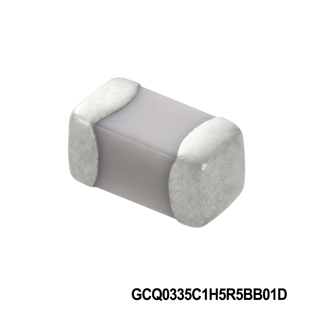 Murata Electronics GCQ0335C1H5R5BB01D Multilayer Ceramic Capacitors MLCC - SMD/SMT 0201 50VDC 5.5pF Tol 0.1pF C0G AEC-Q200