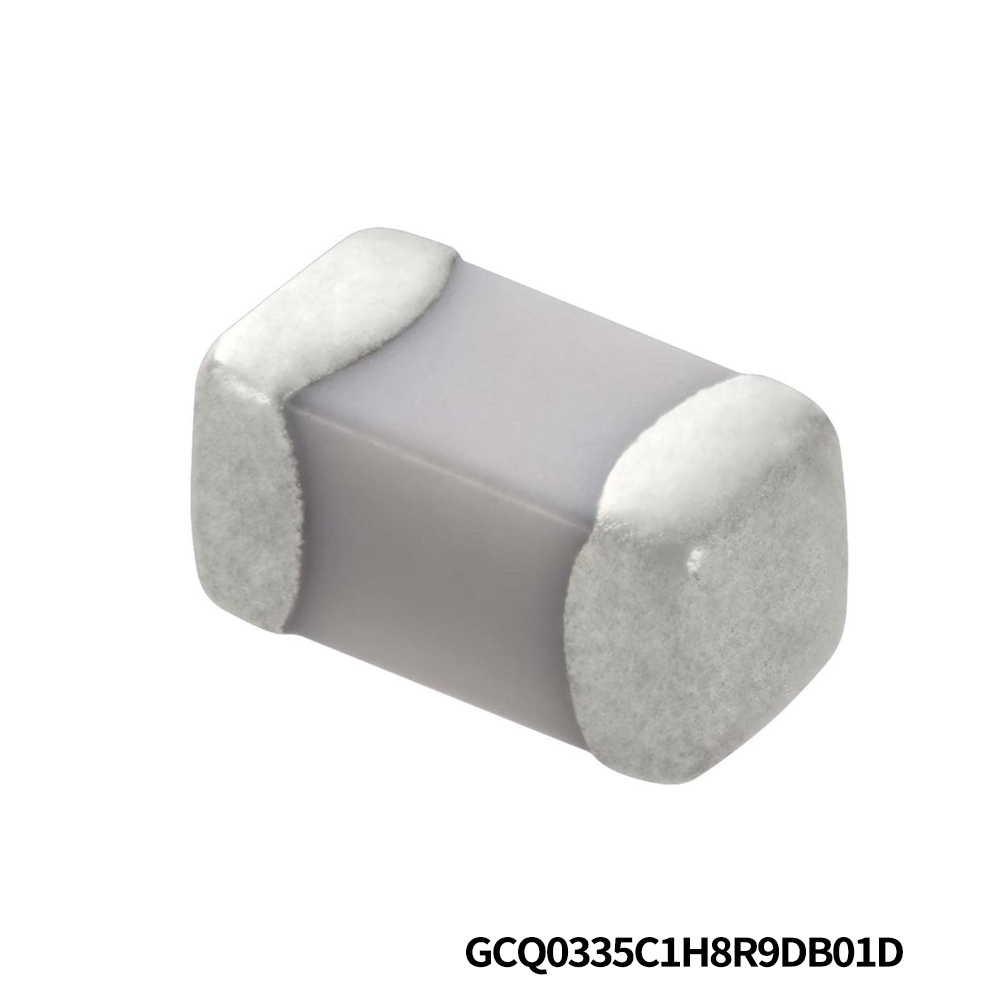 Murata Electronics GCQ0335C1H8R9DB01D Multilayer Ceramic Capacitors MLCC - SMD/SMT 0201 50VDC 8.9pF Tol 0.5pF C0G AEC-Q200