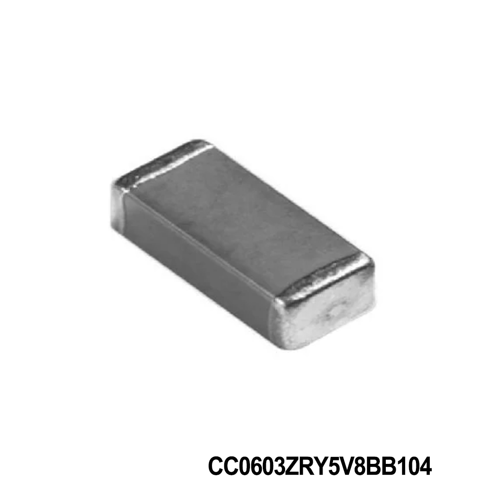 YAGEO CC0603ZRY5V8BB104 Multilayer Ceramic Capacitors MLCC - SMD/SMT 25 V 0.1uF Y5V 0603 -20/+80%