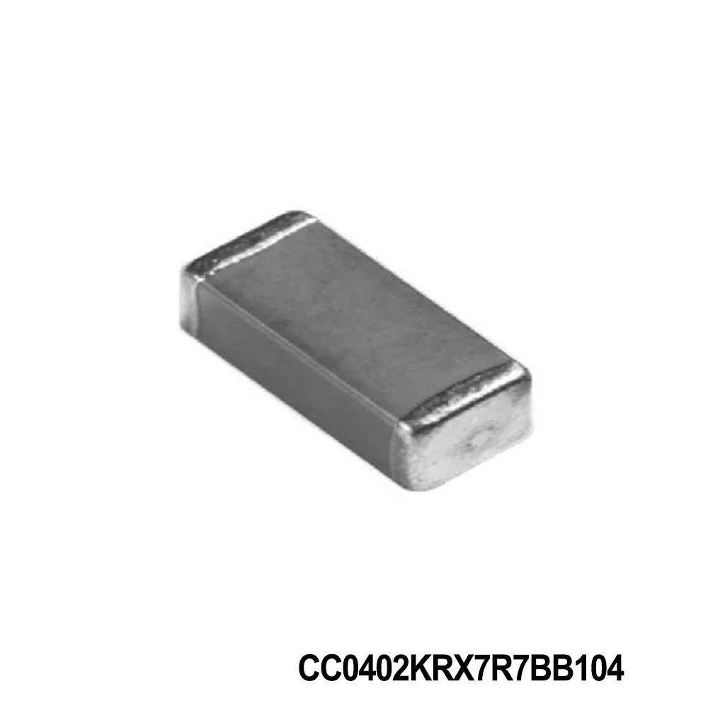 YAGEO CC0402KRX7R7BB104 Multilayer Ceramic Capacitors MLCC - SMD/SMT 16 V 0.1uF X7R 0402 10%