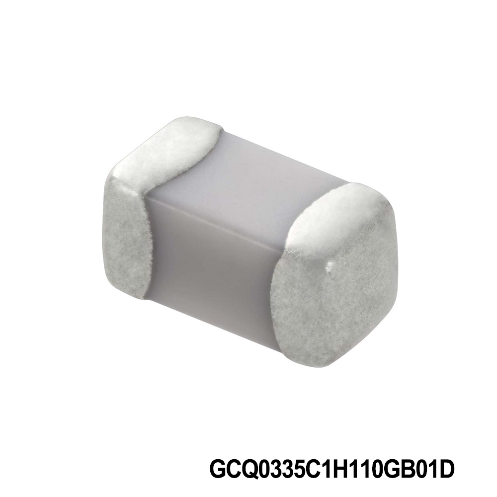 Murata Electronics GCQ0335C1H110GB01D Multilayer Ceramic Capacitors MLCC - SMD/SMT 0201 50VDC 11pF 2% C0G AEC-Q200