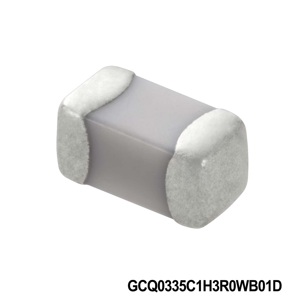 Murata Electronics GCQ0335C1H3R0WB01D Multilayer Ceramic Capacitors MLCC - SMD/SMT 0201 50VDC 3pF Tol 0.05pF C0G AEC-Q200