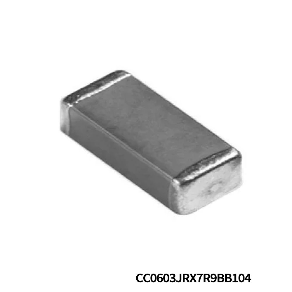 YAGEO CC0603JRX7R9BB104 Multilayer Ceramic Capacitors MLCC - SMD/SMT 50 V 0.1uF X7R 0603 5%