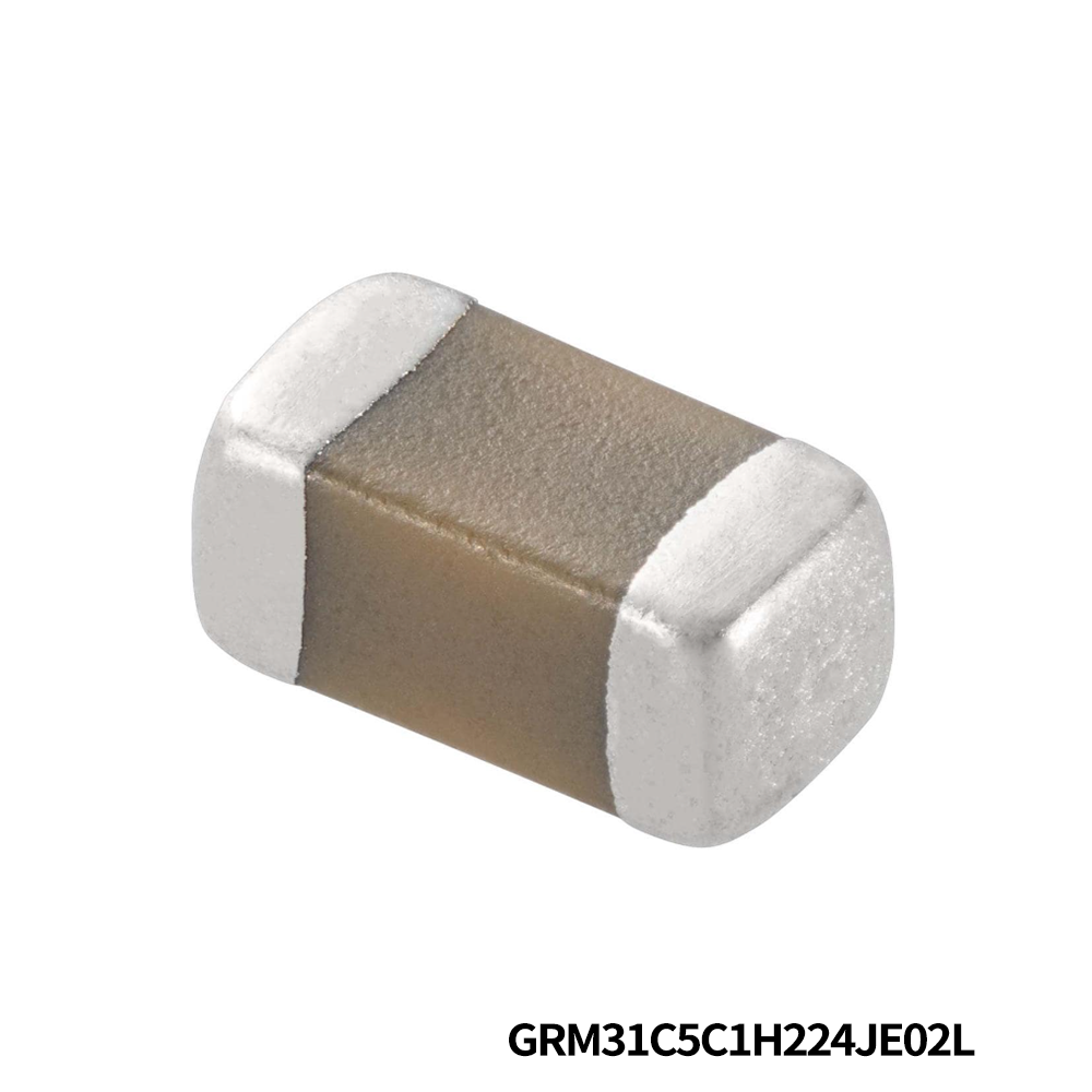 Murata Electronics GRM31C5C1H224JE02L Multilayer Ceramic Capacitors MLCC - SMD/SMT 0.22 uF 50 VDC 5% 1206 C0G (NP0)
