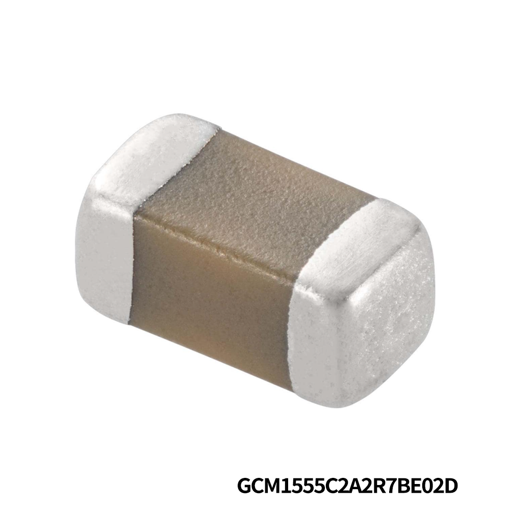 Murata Electronics GCM1555C2A2R7BE02D Multilayer Ceramic Capacitors MLCC - SMD/SMT 0402 100VDC 2.7pF Tol 0.1pF C0G AEC-Q200