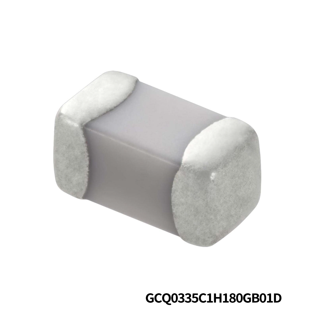 Murata Electronics GCQ0335C1H180GB01D Multilayer Ceramic Capacitors MLCC - SMD/SMT 0201 50VDC 18pF 2% C0G AEC-Q200