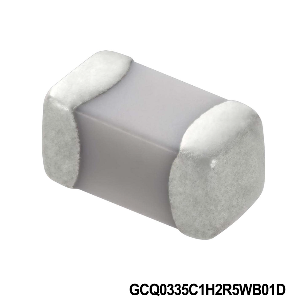 Murata Electronics GCQ0335C1H2R5WB01D Multilayer Ceramic Capacitors MLCC - SMD/SMT 0201 50VDC 2.5pF Tol 0.05pF C0G AEC-Q200