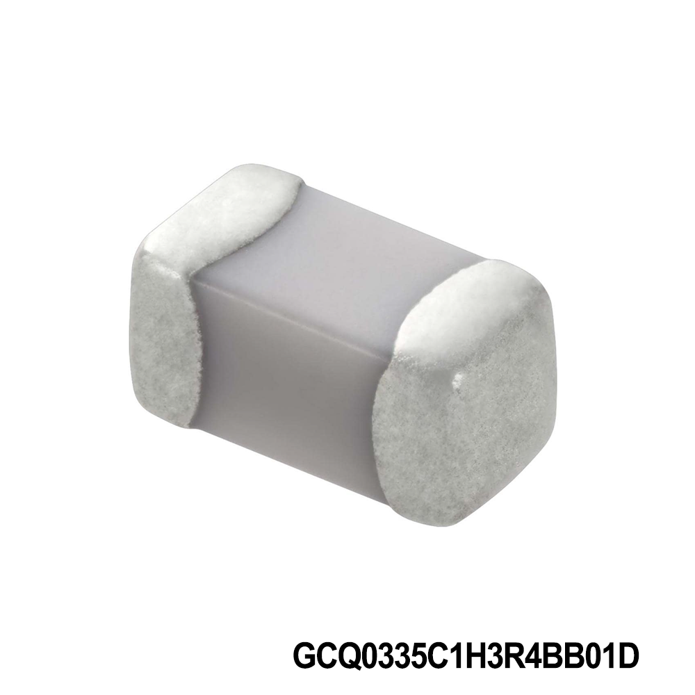 Murata Electronics GCQ0335C1H3R4BB01D Multilayer Ceramic Capacitors MLCC - SMD/SMT 0201 50VDC 3.4pF Tol 0.1pF C0G AEC-Q200