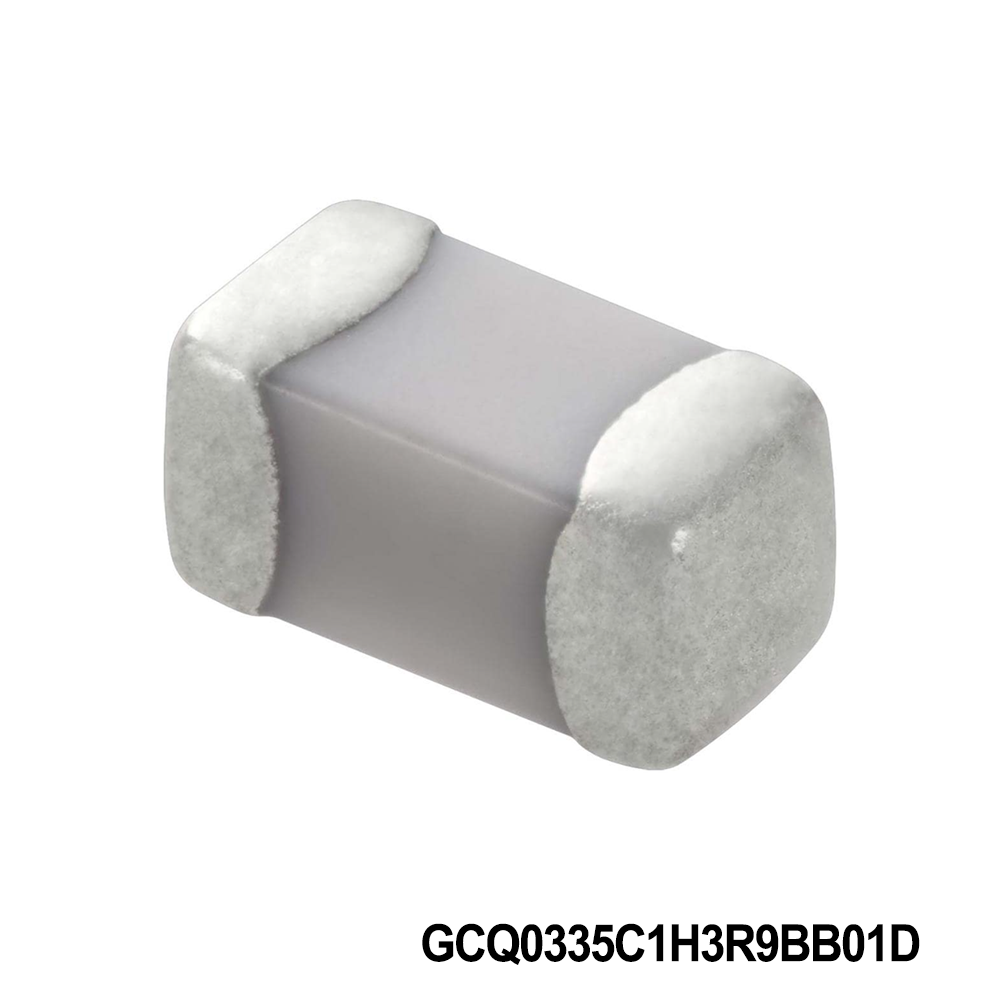 Murata Electronics GCQ0335C1H3R9BB01D Multilayer Ceramic Capacitors MLCC - SMD/SMT 0201 50VDC 3.9pF Tol 0.1pF C0G AEC-Q200