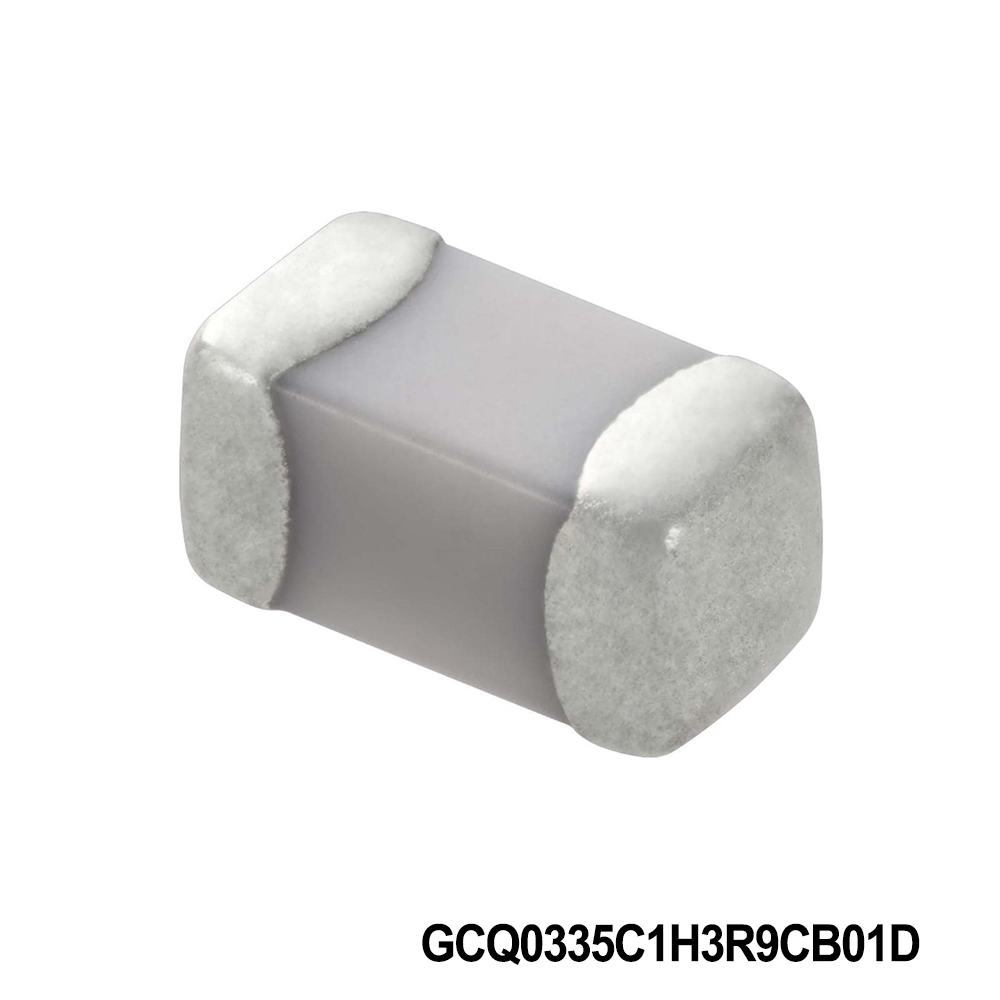 Murata Electronics GCQ0335C1H3R9CB01D Multilayer Ceramic Capacitors MLCC - SMD/SMT 0201 50VDC 3.9pF Tol 0.25pF C0G AEC-Q200
