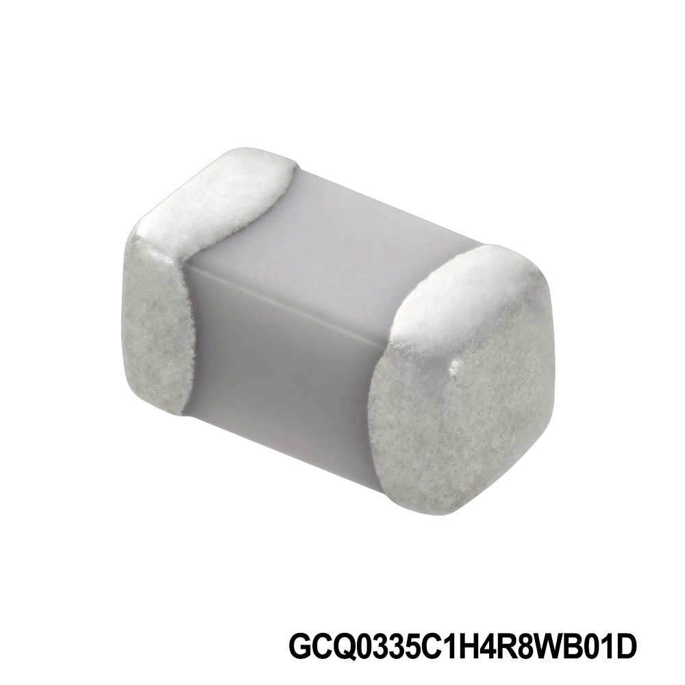 Murata Electronics GCQ0335C1H4R8WB01D Multilayer Ceramic Capacitors MLCC - SMD/SMT 0201 50VDC 4.8pF Tol 0.05pF C0G AEC-Q200
