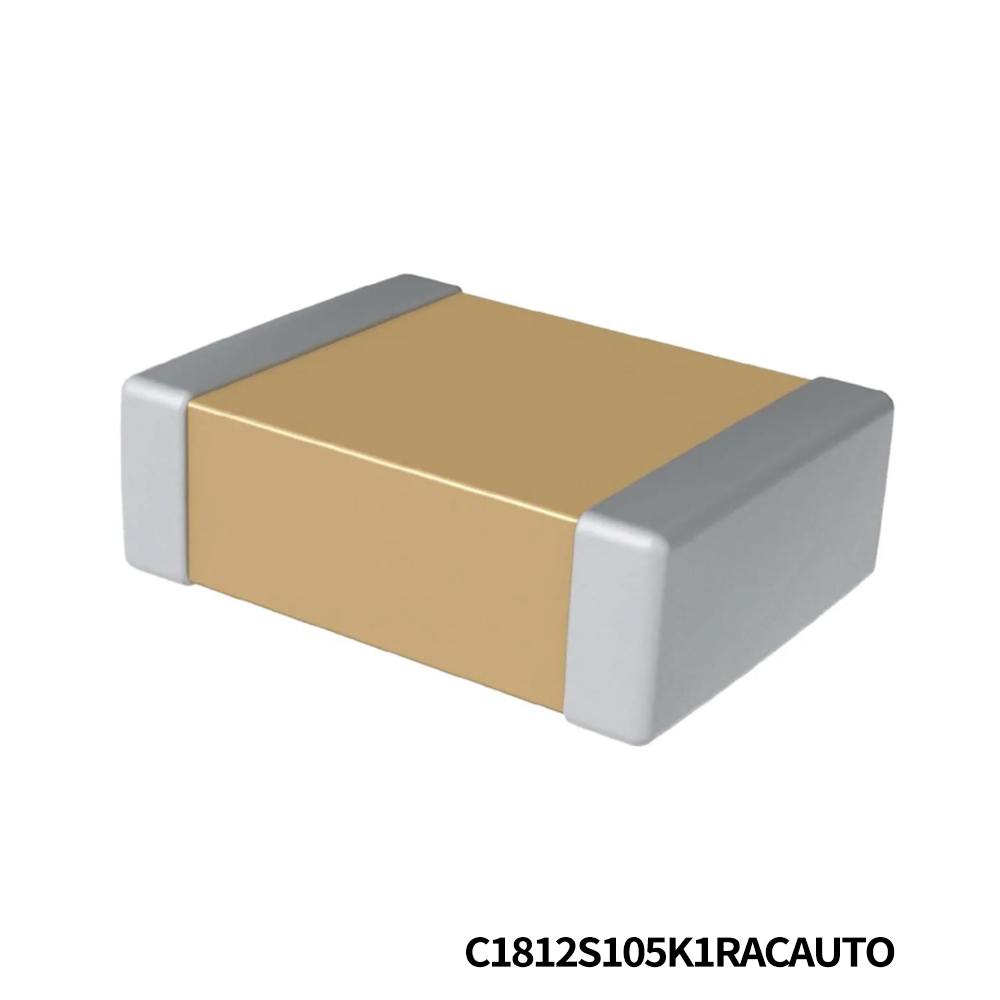KEMET C1812S105K1RACAUTO Multilayer Ceramic Capacitors MLCC - SMD/SMT 100V 1uF 10% X7R 1812 -55 / +125C AEC-Q200