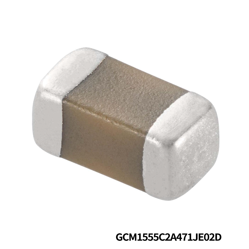 Murata Electronics GCM1555C2A471JE02D Multilayer Ceramic Capacitors MLCC - SMD/SMT 0402 100VDC 470pF 5% C0G AEC-Q200