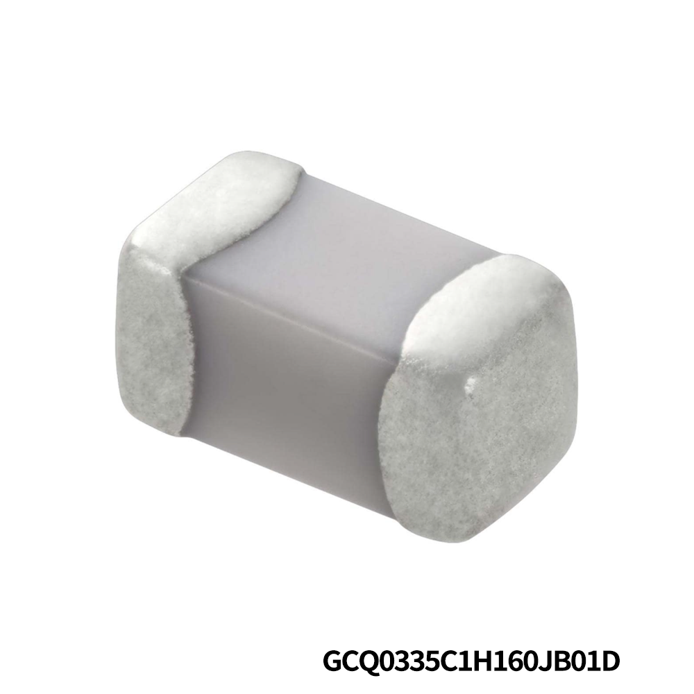 Murata Electronics GCQ0335C1H160JB01D Multilayer Ceramic Capacitors MLCC - SMD/SMT 0201 50VDC 16pF 5% C0G AEC-Q200