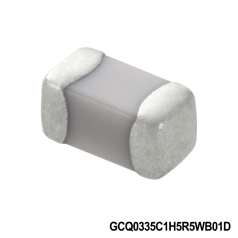 Murata Electronics GCQ0335C1H5R5WB01D Multilayer Ceramic Capacitors MLCC - SMD/SMT 0201 50VDC 5.5pF Tol 0.05pF C0G AEC-Q200