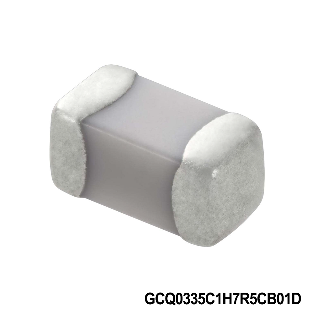 Murata Electronics GCQ0335C1H7R5WB01D Multilayer Ceramic Capacitors MLCC - SMD/SMT 0201 50VDC 7.5pF Tol 0.05pF C0G AEC-Q200